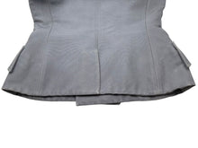 画像をギャラリービューアに読み込む, Christian Dior クリスチャンディオール ダブルブレスト ベスト ブルータザール 021G05A6005 グレー シルク サイズ 38 良品 中古 4b008196