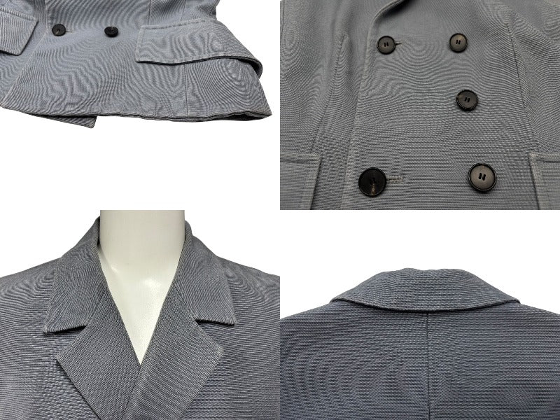 Christian Dior クリスチャンディオール ダブルブレスト ベスト ブルータザール 021G05A6005 グレー シルク サイズ 38 良品 中古 4b008196