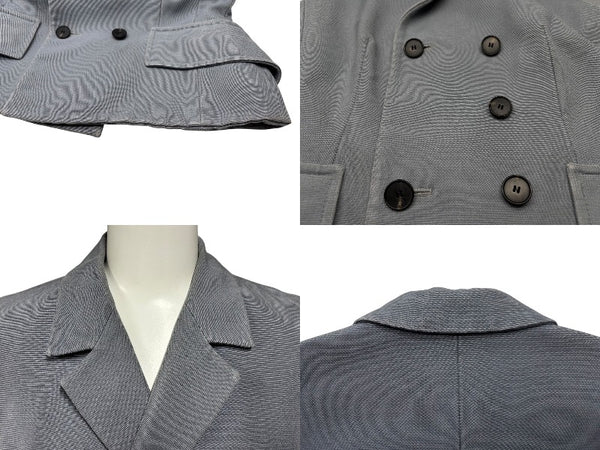 Christian Dior クリスチャンディオール ダブルブレスト ベスト ブルータザール 021G05A6005 グレー シルク サイズ 38 良品 中古 4b008196