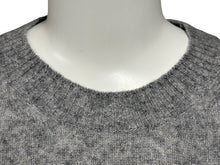 画像をギャラリービューアに読み込む, MIUMIU ミュウミュウ ニット セーター MML808 サイズ40 カシミヤ ウール インターシャロゴ グレー ホワイト 美品 中古 4b008197