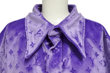 画像をギャラリービューアに読み込む, 極美品 LOUIS VUITTON ルイヴィトン モノグラム総柄 長袖シャツ RM222 P10 HNS62X パープル ポリエステル サイズ 4L 中古 4b008200