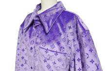 画像をギャラリービューアに読み込む, 極美品 LOUIS VUITTON ルイヴィトン モノグラム総柄 長袖シャツ RM222 P10 HNS62X パープル ポリエステル サイズ 4L 中古 4b008200