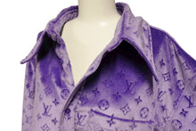 画像をギャラリービューアに読み込む, 極美品 LOUIS VUITTON ルイヴィトン モノグラム総柄 長袖シャツ RM222 P10 HNS62X パープル ポリエステル サイズ 4L 中古 4b008200