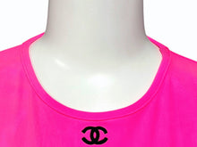 画像をギャラリービューアに読み込む, CHANEL シャネル クロップド 半袖Ｔシャツ P95 PO5010VO4136 ヴィンテージ ココマーク ピンク ナイロン スパンデックス サイズ 38 美品 中古 4b008201