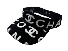 画像をギャラリービューアに読み込む, 新品未使用品 CHANEL シャネル 23SS サンバイザー ココビーチコレクション ココマーク テリークロス ブラック ホワイト 中古 4b008207