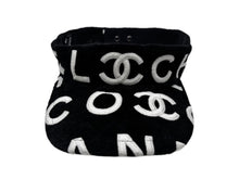 画像をギャラリービューアに読み込む, 新品未使用品 CHANEL シャネル 23SS サンバイザー ココビーチコレクション ココマーク テリークロス ブラック ホワイト 中古 4b008207