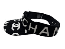 画像をギャラリービューアに読み込む, 新品未使用品 CHANEL シャネル 23SS サンバイザー ココビーチコレクション ココマーク テリークロス ブラック ホワイト 中古 4b008207