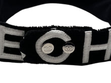画像をギャラリービューアに読み込む, 新品未使用品 CHANEL シャネル 23SS サンバイザー ココビーチコレクション ココマーク テリークロス ブラック ホワイト 中古 4b008207