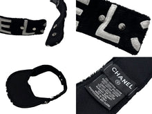 画像をギャラリービューアに読み込む, 新品未使用品 CHANEL シャネル 23SS サンバイザー ココビーチコレクション ココマーク テリークロス ブラック ホワイト 中古 4b008207
