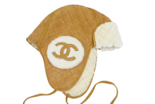 画像をギャラリービューアに読み込む, 新品未使用 CHANEL シャネル ココネージュ フライトキャップ ウシャンカ AAA429 ココマーク ムートン スウェード 中古 4b008210