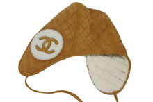 画像をギャラリービューアに読み込む, 新品未使用 CHANEL シャネル ココネージュ フライトキャップ ウシャンカ AAA429 ココマーク ムートン スウェード 中古 4b008210