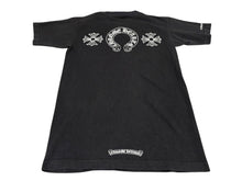 画像をギャラリービューアに読み込む, CHROME HEARTS クロムハーツ 半袖Tシャツ サイズS ホースシュー CHプラス プリント ブラック ホワイト 良品 中古 4b008218