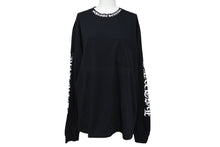 画像をギャラリービューアに読み込む, CHROME HEARTS クロムハーツ ネックロゴ 長袖Tシャツ サイズL アームロゴ プリント ブラック コットン 美品 中古 4b008219