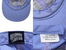 画像をギャラリービューアに読み込む, BILLIONAIREBOYSCLUB ビリオネアボーイズクラブ ベースボール キャップ フリーサイズ ブルー パープル ゴールド金具 アジャスター 良品 中古 4b008222
