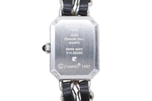 画像をギャラリービューアに読み込む, CHANEL シャネル PREMIERE プルミエール 腕時計 H0451 クォーツ QZ メタル レザー サイズL ブラック文字盤 美品 中古 4b008226