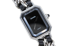 画像をギャラリービューアに読み込む, CHANEL シャネル PREMIERE プルミエール 腕時計 H0451 クォーツ QZ メタル レザー サイズL ブラック文字盤 美品 中古 4b008226