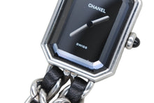 画像をギャラリービューアに読み込む, CHANEL シャネル PREMIERE プルミエール 腕時計 H0451 クォーツ QZ メタル レザー サイズL ブラック文字盤 美品 中古 4b008226