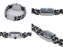 画像をギャラリービューアに読み込む, CHANEL シャネル PREMIERE プルミエール 腕時計 H0451 クォーツ QZ メタル レザー サイズL ブラック文字盤 美品 中古 4b008226