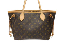 画像をギャラリービューアに読み込む, LOUIS VUITTON ルイヴィトン モノグラム ネヴァーフルPM ハンドバッグ M40155 ブラウン PVC ヌメ革 ゴールド金具 美品 中古 4b008231
