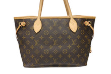 画像をギャラリービューアに読み込む, LOUIS VUITTON ルイヴィトン モノグラム ネヴァーフルPM ハンドバッグ M40155 ブラウン PVC ヌメ革 ゴールド金具 美品 中古 4b008231