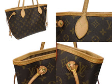 画像をギャラリービューアに読み込む, LOUIS VUITTON ルイヴィトン モノグラム ネヴァーフルPM ハンドバッグ M40155 ブラウン PVC ヌメ革 ゴールド金具 美品 中古 4b008231