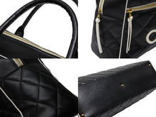 画像をギャラリービューアに読み込む, CHANEL シャネル スポーツライン ボストンバッグ A05943 3番台 キルティング ココマーク レザー ブラック ゴールド金具 美品 中古 4b008234