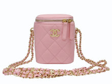 画像をギャラリービューアに読み込む, 極美品 CHANEL シャネル ミニ バニティ チェーンショルダーバッグ ランダム番台 ココマーク キャビアスキン ピンク ゴールド金具 中古 4b008236