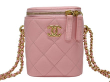 画像をギャラリービューアに読み込む, 極美品 CHANEL シャネル ミニ バニティ チェーンショルダーバッグ ランダム番台 ココマーク キャビアスキン ピンク ゴールド金具 中古 4b008236