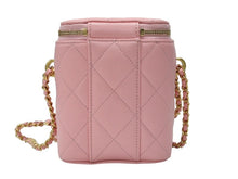 画像をギャラリービューアに読み込む, 極美品 CHANEL シャネル ミニ バニティ チェーンショルダーバッグ ランダム番台 ココマーク キャビアスキン ピンク ゴールド金具 中古 4b008236