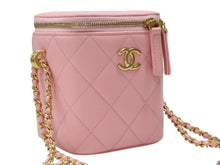 画像をギャラリービューアに読み込む, 極美品 CHANEL シャネル ミニ バニティ チェーンショルダーバッグ ランダム番台 ココマーク キャビアスキン ピンク ゴールド金具 中古 4b008236