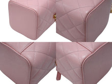 画像をギャラリービューアに読み込む, 極美品 CHANEL シャネル ミニ バニティ チェーンショルダーバッグ ランダム番台 ココマーク キャビアスキン ピンク ゴールド金具 中古 4b008236