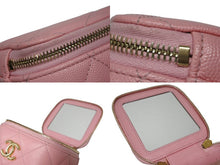 画像をギャラリービューアに読み込む, 極美品 CHANEL シャネル ミニ バニティ チェーンショルダーバッグ ランダム番台 ココマーク キャビアスキン ピンク ゴールド金具 中古 4b008236