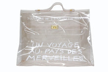 画像をギャラリービューアに読み込む, HERMES エルメス ビニールケリー 不思議の国 エルメスへの旅展 ハンドバッグ トートバッグ クリア 透明 ビニール ゴールド金具 美品 中古 4b008239