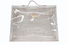 画像をギャラリービューアに読み込む, HERMES エルメス ビニールケリー 不思議の国 エルメスへの旅展 ハンドバッグ トートバッグ クリア 透明 ビニール ゴールド金具 美品 中古 4b008239