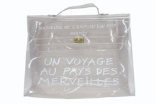 画像をギャラリービューアに読み込む, HERMES エルメス ビニールケリー 不思議の国 エルメスへの旅展 ハンドバッグ トートバッグ クリア 透明 ビニール ゴールド金具 美品 中古 4b008240