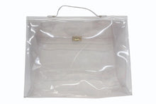 画像をギャラリービューアに読み込む, HERMES エルメス ビニールケリー 不思議の国 エルメスへの旅展 ハンドバッグ トートバッグ クリア 透明 ビニール ゴールド金具 美品 中古 4b008240