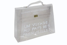 画像をギャラリービューアに読み込む, HERMES エルメス ビニールケリー 不思議の国 エルメスへの旅展 ハンドバッグ トートバッグ クリア 透明 ビニール ゴールド金具 美品 中古 4b008240