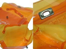 画像をギャラリービューアに読み込む, HERMES エルメス ビニールケリー 不思議の国 エルメスへの旅展 ハンドバッグ トートバッグ オレンジ クリア 透明 ビニール ゴールド金具 美品 中古 4b008241