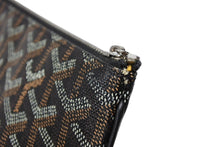 Load image into Gallery viewer, 極美品 GOYARD ゴヤール セナMM クラッチバッグ ヘリンボーン柄 ブラック ブラウン PVC レザー 中古 4b008247