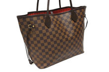 画像をギャラリービューアに読み込む, 極美品 LOUIS VUITTON ルイヴィトン ダミエ ネヴァーフルMM トートバッグ N51105 PVC レザー ブラウン ゴールド金具 中古 4b008248