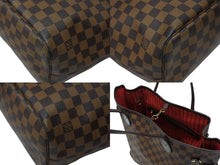 画像をギャラリービューアに読み込む, 極美品 LOUIS VUITTON ルイヴィトン ダミエ ネヴァーフルMM トートバッグ N51105 PVC レザー ブラウン ゴールド金具 中古 4b008248