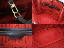 画像をギャラリービューアに読み込む, 極美品 LOUIS VUITTON ルイヴィトン ダミエ ネヴァーフルMM トートバッグ N51105 PVC レザー ブラウン ゴールド金具 中古 4b008248