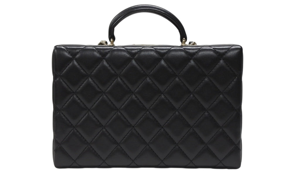 極美品 CHANEL シャネル ココマーク マトラッセ チェーンショルダー ハンドバッグ AS5167 ラムスキン ブラック 中古 4b008251