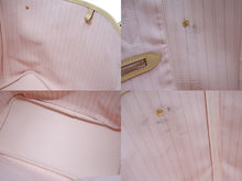 画像をギャラリービューアに読み込む, 極美品 LOUIS VUITTON 新型 ルイヴィトン ネヴァーフルMM ローズバレリーヌ ハンドバッグ N40603 ダミエアズールキャンバス ホワイト 中古 4b008257