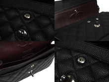 画像をギャラリービューアに読み込む, 極美品 CHANEL シャネル Wフラップ チェーンショルダーバッグ マトラッセ23 キャビアスキン ブラック シルバー金具 15番台 中古 4b008258