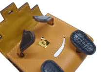 画像をギャラリービューアに読み込む, 極美品 HERMES エルメス ケリードールチャーム タデラクト×シェブルミゾル オレンジ×ブラウン×ブラック U刻印 アクセサリー 中古 4b008261