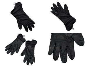 CHRISTIAN DIOR クリスチャンディオール トロッターライン グローブ キャンバス ジープスキン Dチャーム ネイビー ブラック 良品 中古 4b008262
