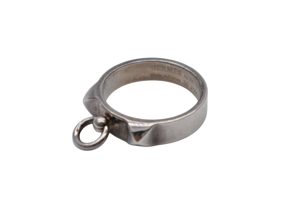極美品 HERMES エルメス Collier de Chien コリエドシアン リング PM SV925 重量約5.0g サイズ56 中古 4b008265