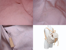 画像をギャラリービューアに読み込む, LOUIS VUITTON ルイヴィトン スペロン リュック バックパック N41578 ダミエ アズール ホワイト PVC レザー ゴールド金具 美品 中古 4b008278