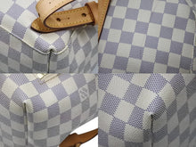 画像をギャラリービューアに読み込む, LOUIS VUITTON ルイヴィトン スペロン リュック バックパック N41578 ダミエ アズール ホワイト PVC レザー ゴールド金具 美品 中古 4b008278